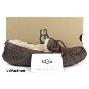UGG Dakota Espresso Suede Fur Women's Slippers NEW IN BOX